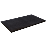 Crown Wear-Bond Tuff-Spun Diamond Surface Dry Area Anti-Fatigue Mat - 2' x 3', Black